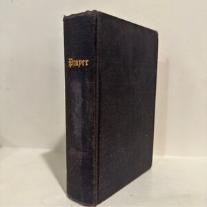 Antique 1945 small Black Prayer Book with Gold Lettering